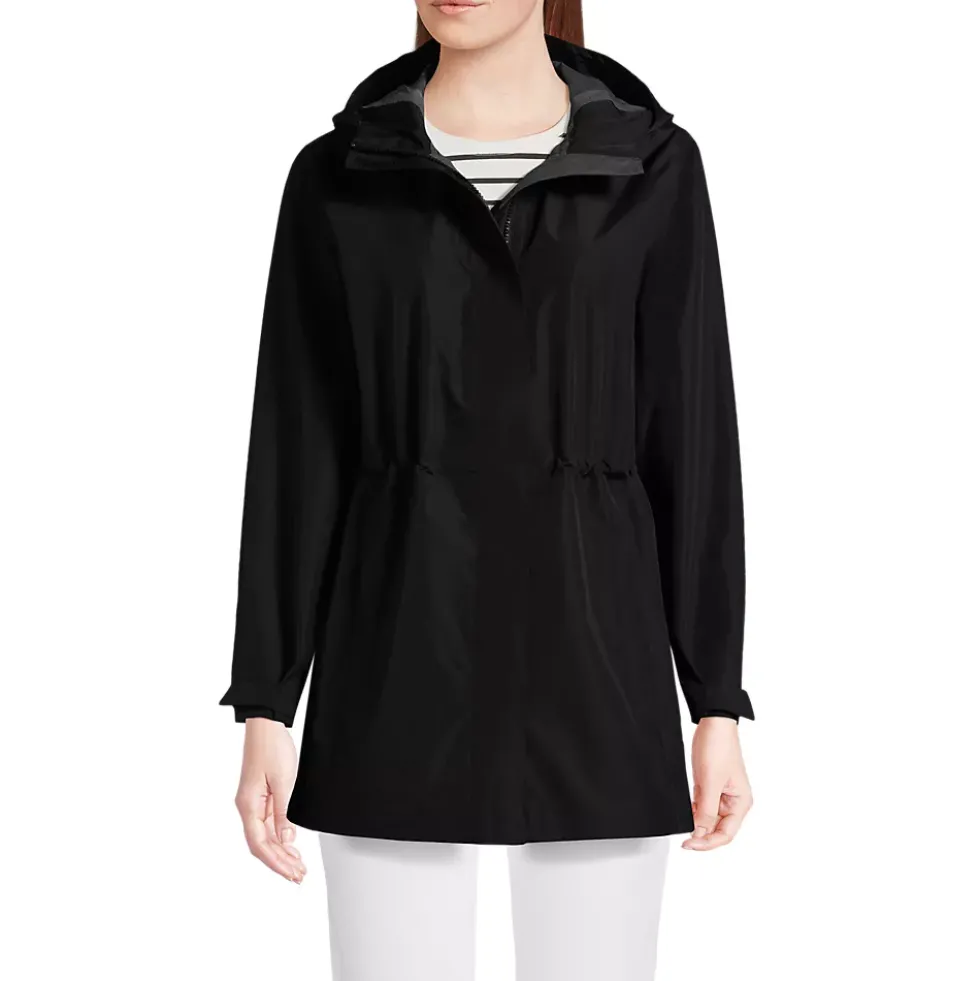 School Uniform Women's Waterproof Hooded Packable Rain Jacket