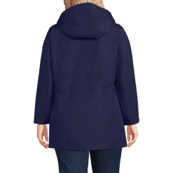 School Uniform Women's Waterproof Hooded Packable Rain Jacket