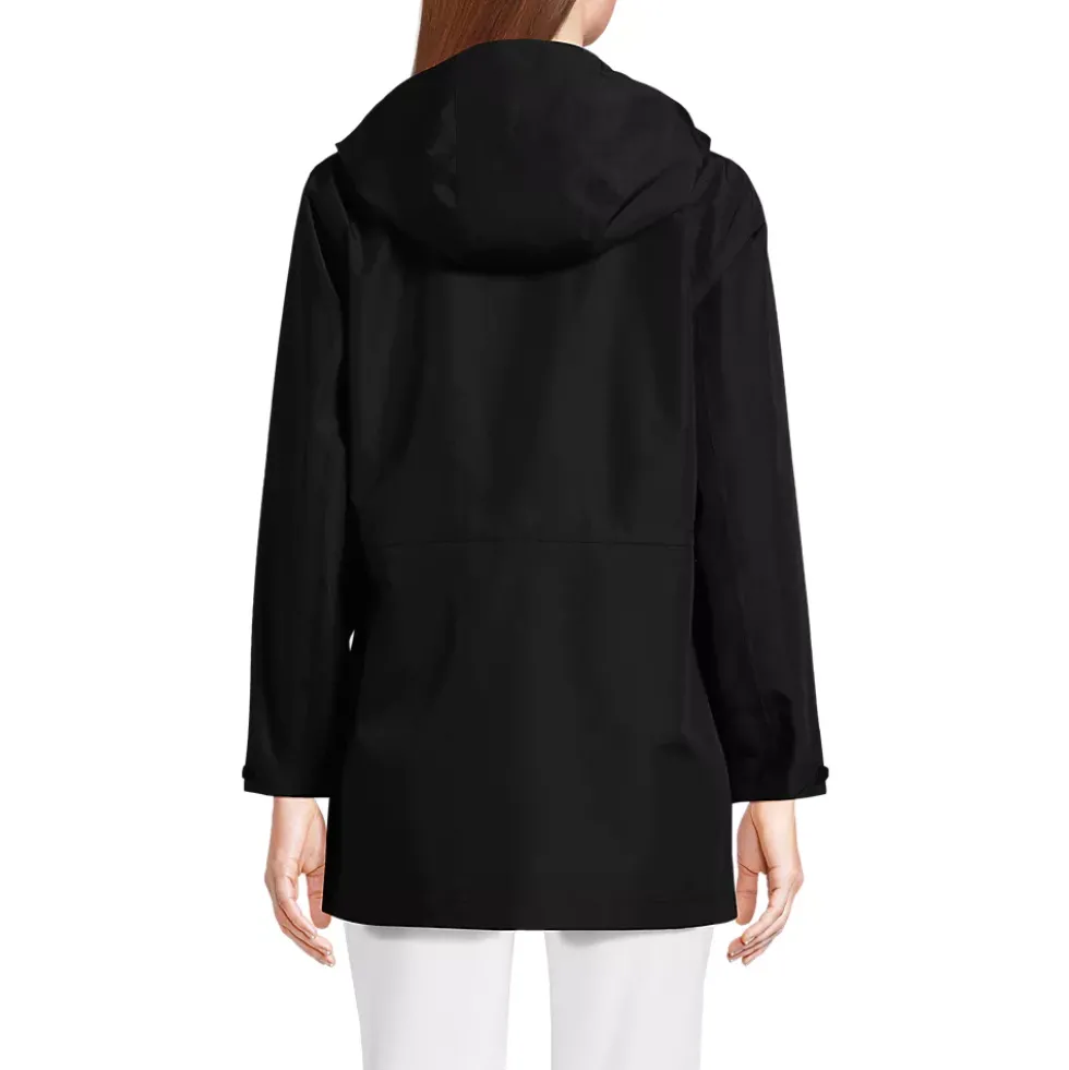 School Uniform Women's Waterproof Hooded Packable Rain Jacket