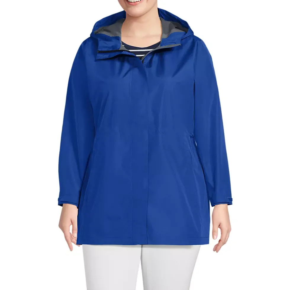 School Uniform Women's Waterproof Hooded Packable Rain Jacket