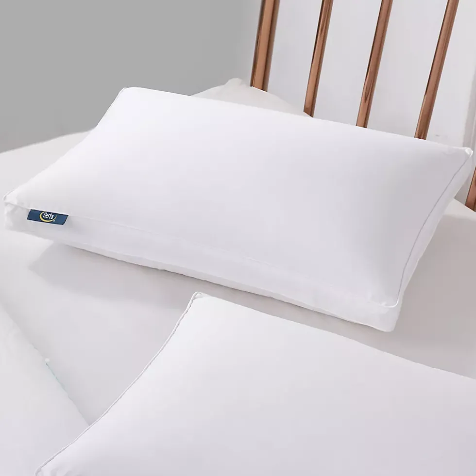 Serta Medium Firm Cotton Blend European Down Pillow
