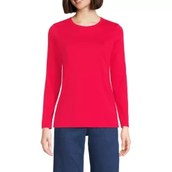 Supima Cotton Long Sleeve Crewneck T-Shirt