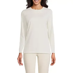 Supima Cotton Long Sleeve Crewneck T-Shirt