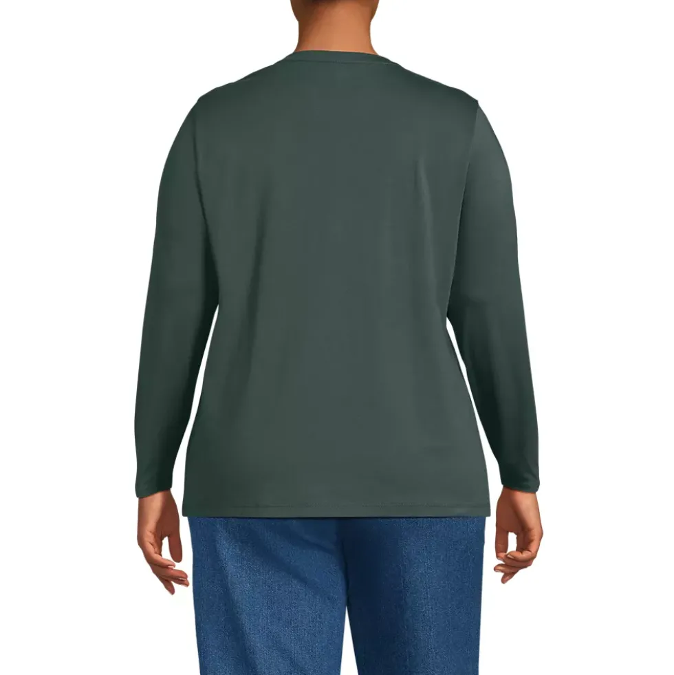 Supima Cotton Long Sleeve Crewneck T-Shirt
