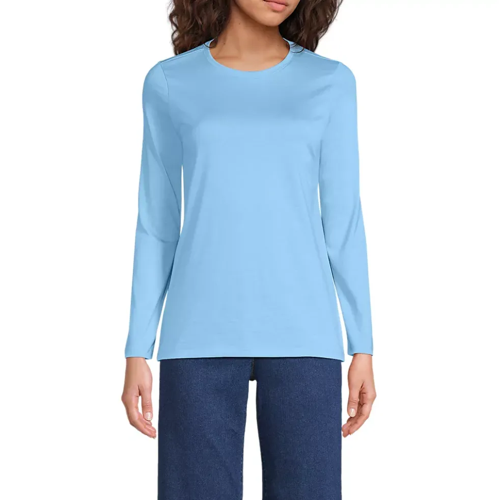 Supima Cotton Long Sleeve Crewneck T-Shirt