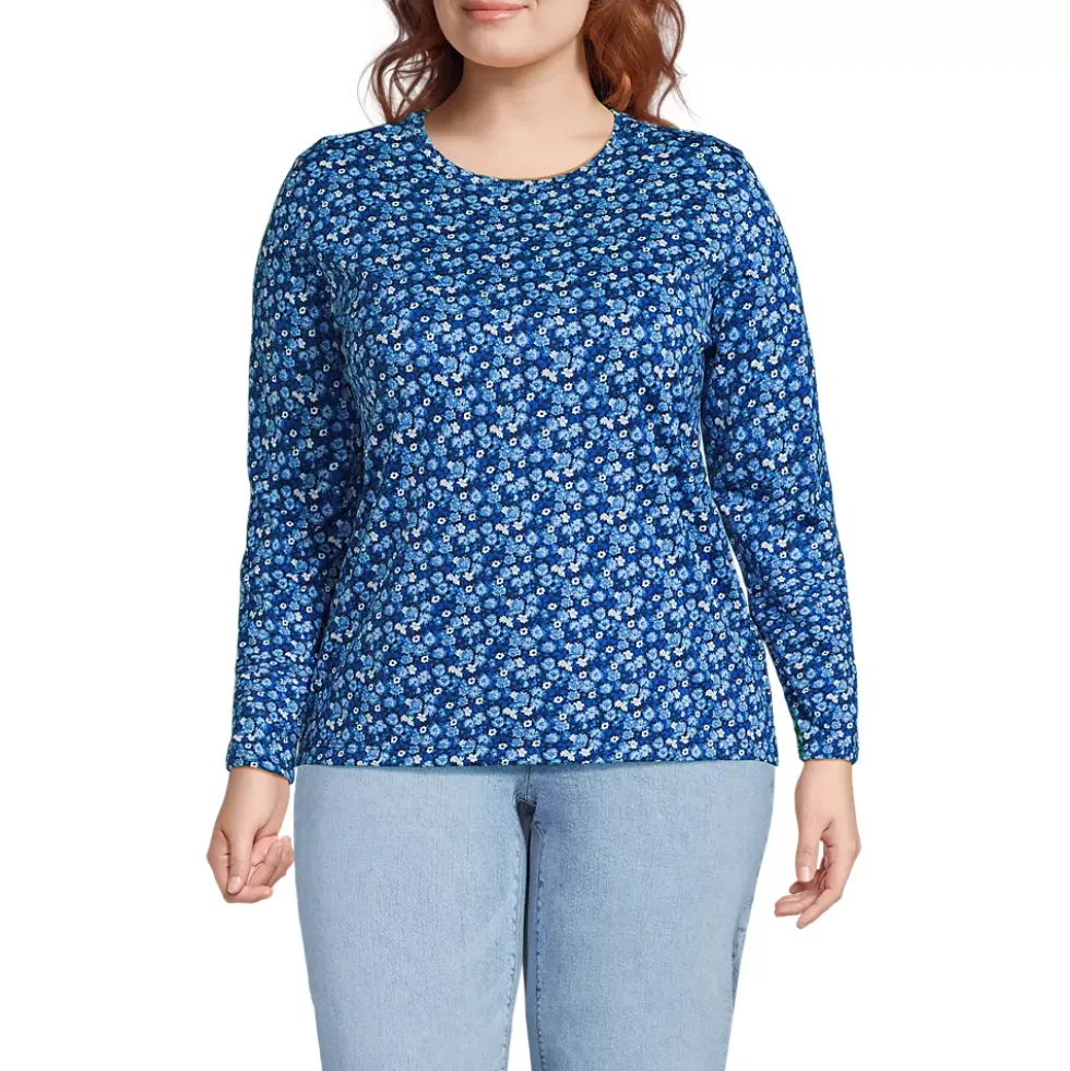 Supima Cotton Long Sleeve Crewneck T-Shirt
