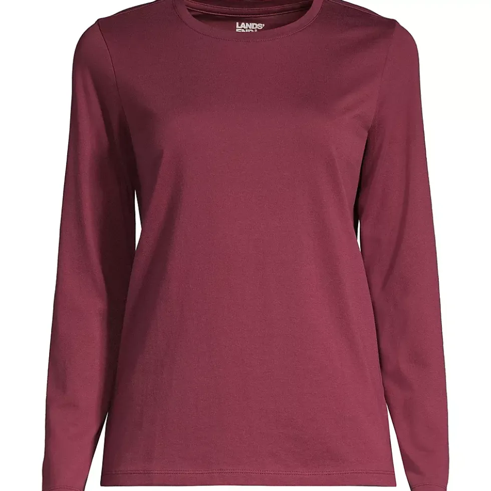 Supima Cotton Long Sleeve Crewneck T-Shirt