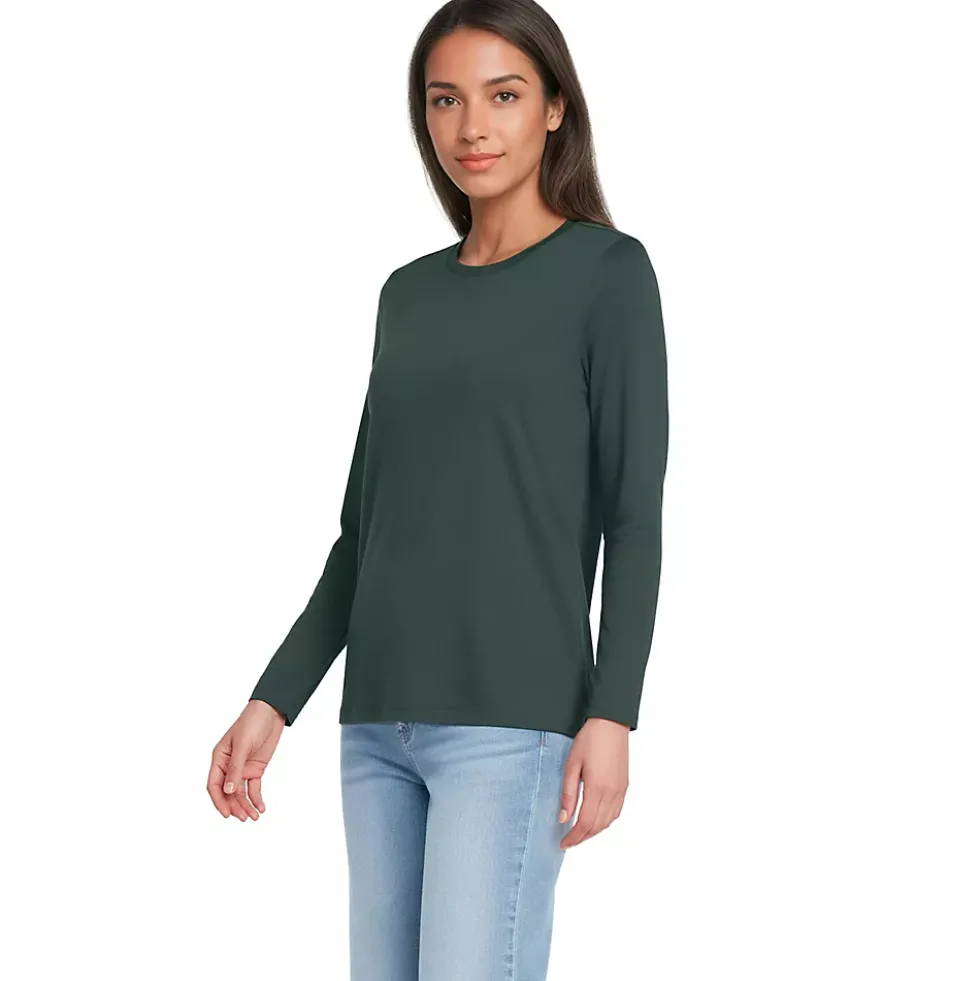 Supima Cotton Long Sleeve Crewneck T-Shirt