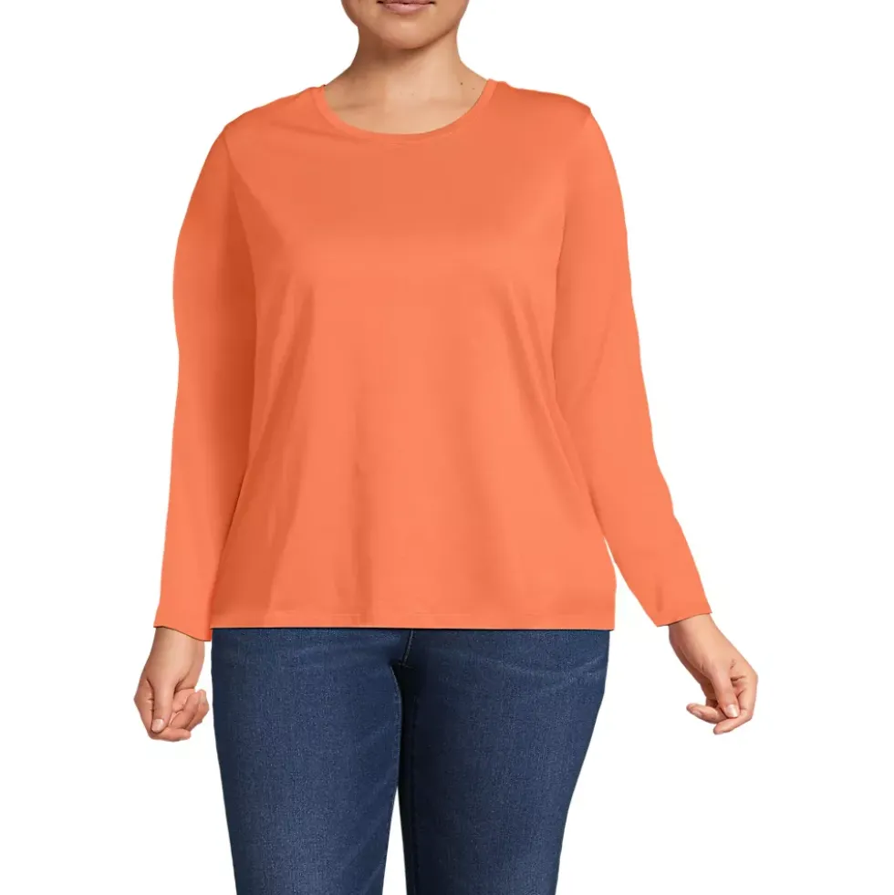 Supima Cotton Long Sleeve Crewneck T-Shirt