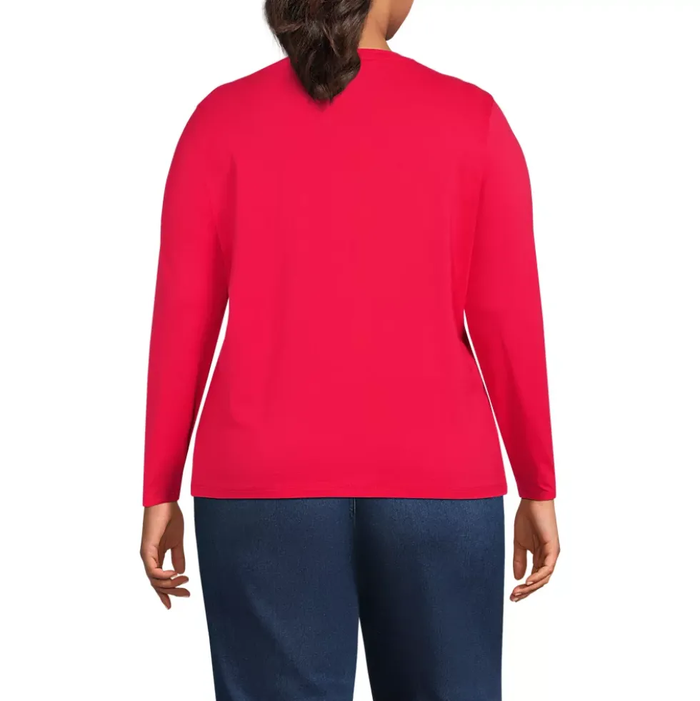 Supima Cotton Long Sleeve Crewneck T-Shirt