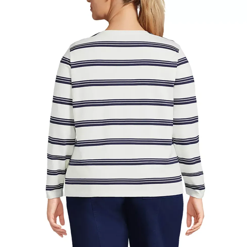 Supima Cotton Long Sleeve Crewneck T-Shirt