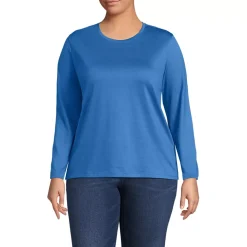 Supima Cotton Long Sleeve Crewneck T-Shirt