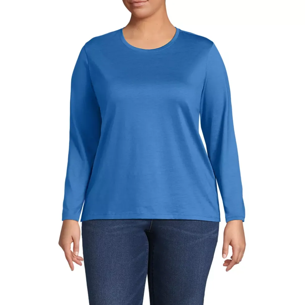 Supima Cotton Long Sleeve Crewneck T-Shirt