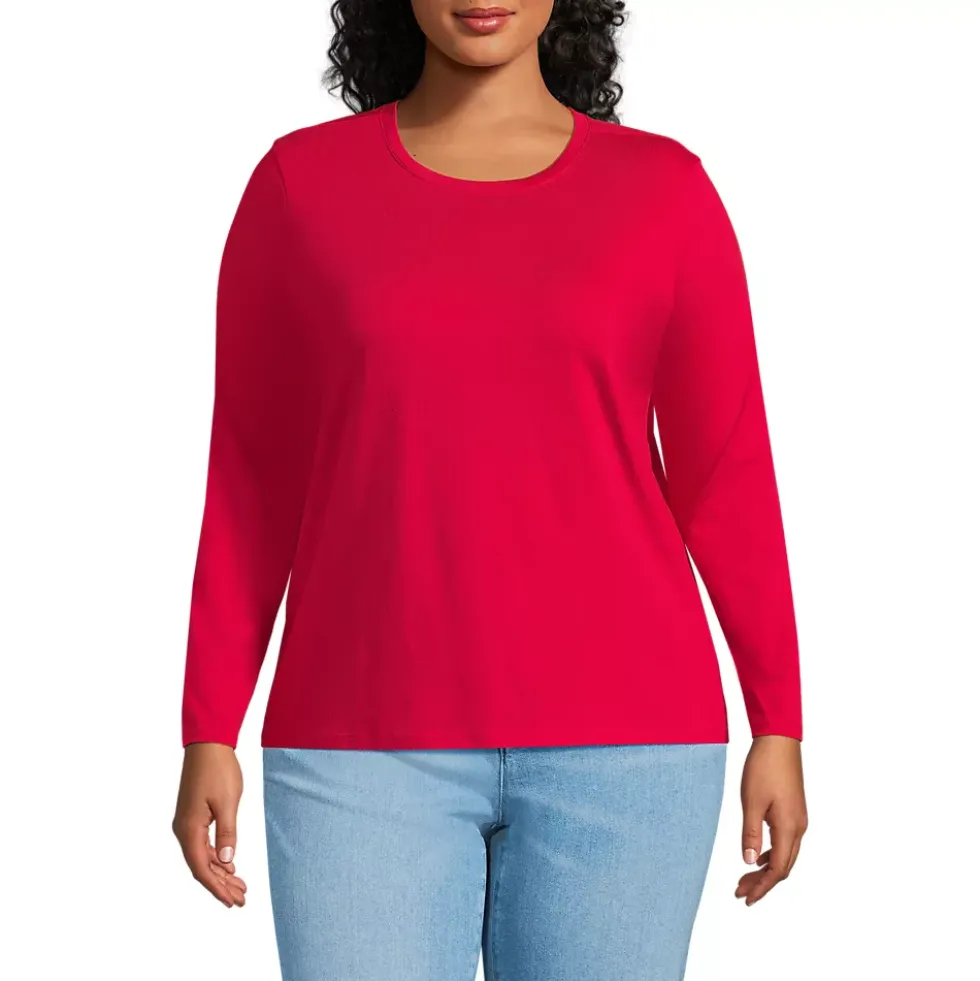 Supima Cotton Long Sleeve Crewneck T-Shirt