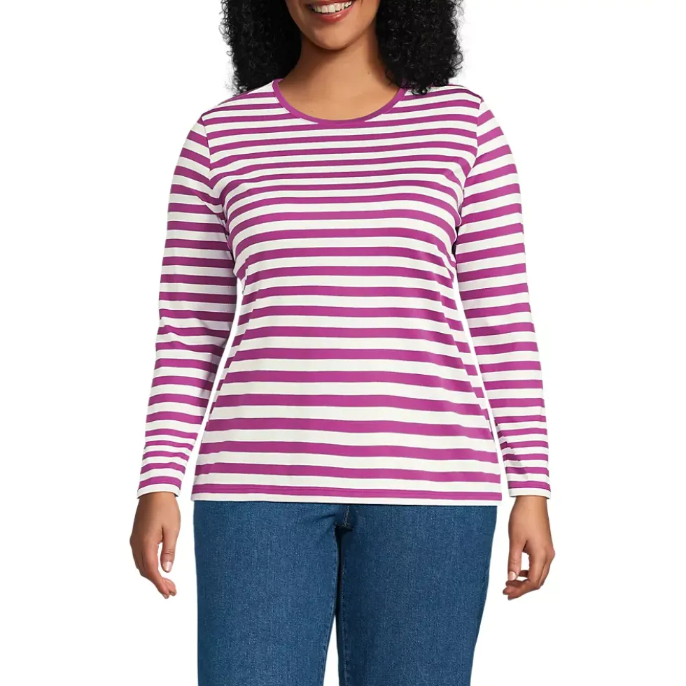 Supima Cotton Long Sleeve Crewneck T-Shirt