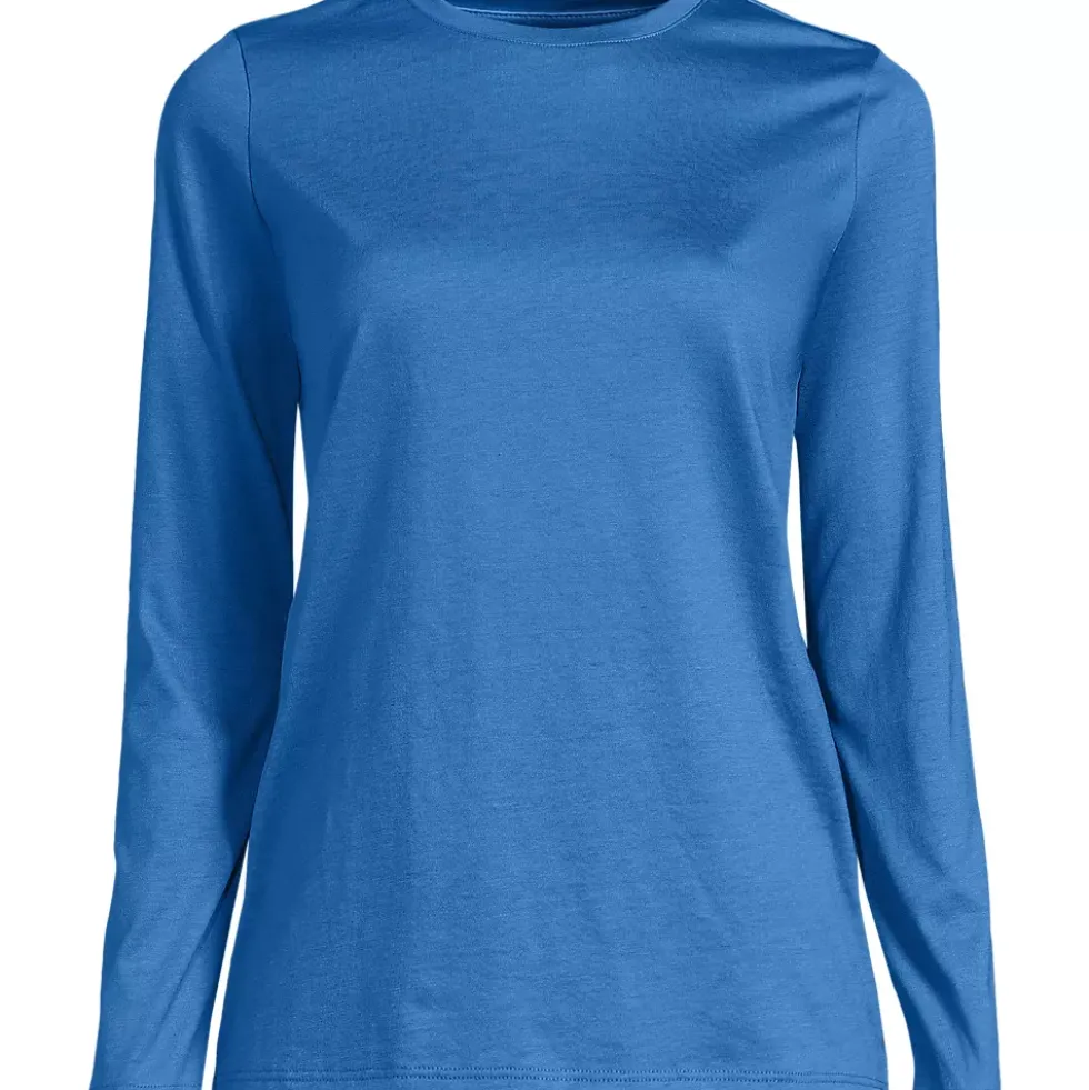 Supima Cotton Long Sleeve Crewneck T-Shirt