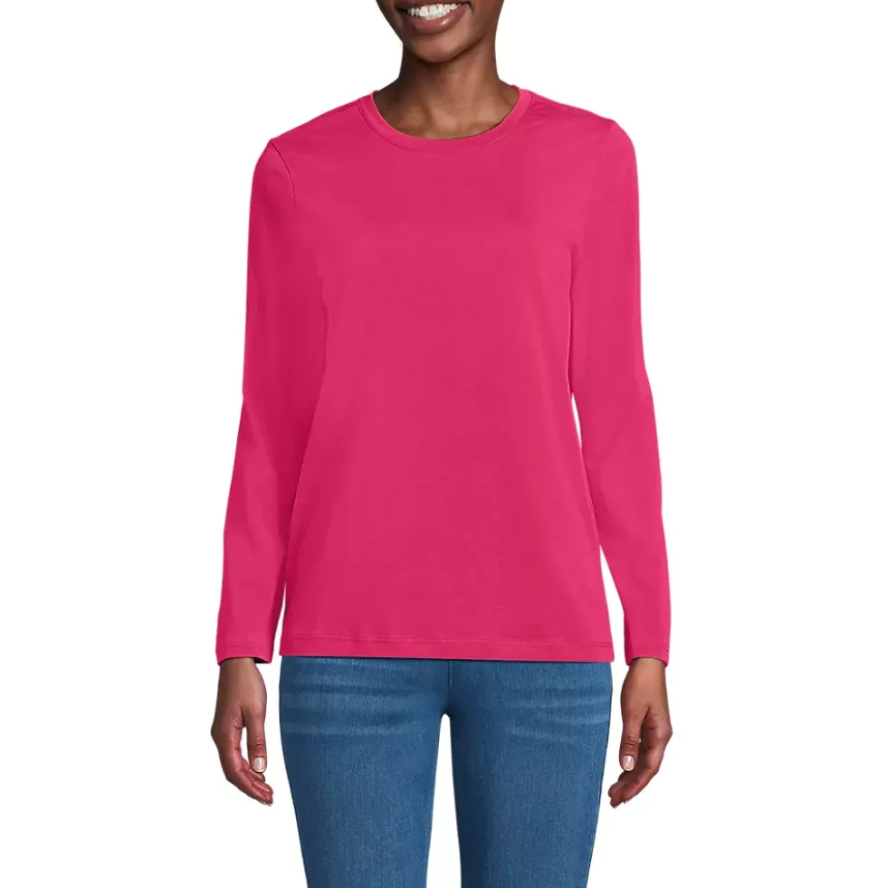 Supima Cotton Long Sleeve Crewneck T-Shirt