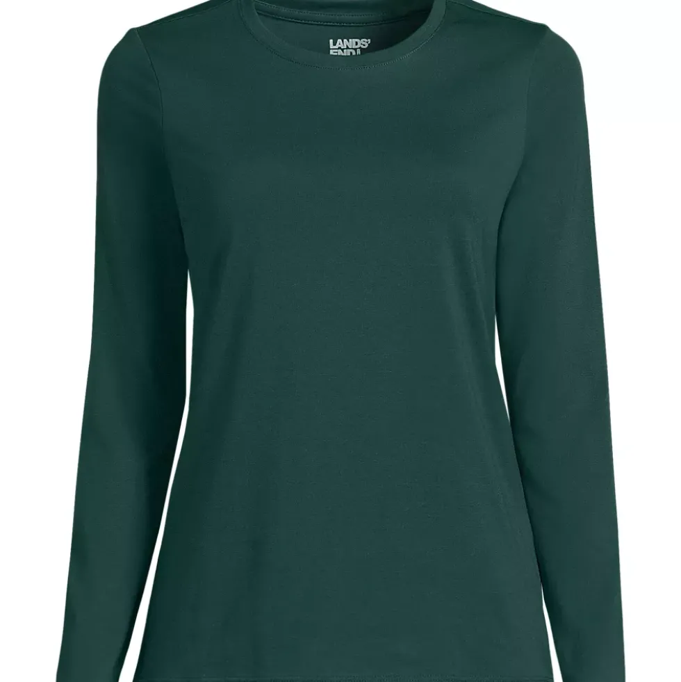 Supima Cotton Long Sleeve Crewneck T-Shirt