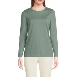 Supima Cotton Long Sleeve Crewneck T-Shirt