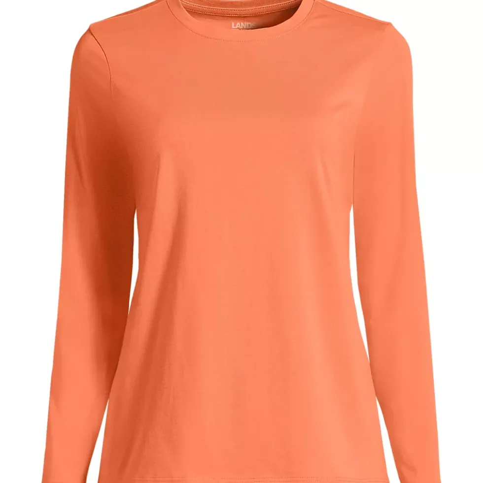 Supima Cotton Long Sleeve Crewneck T-Shirt