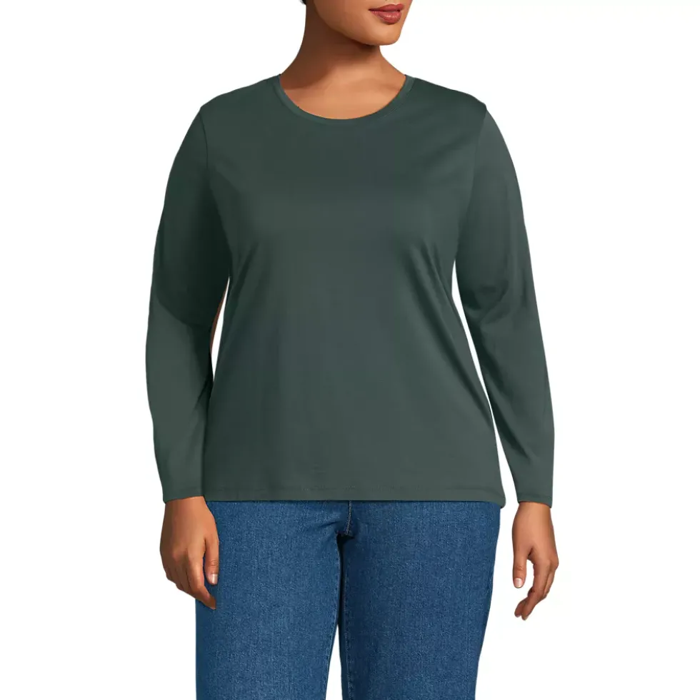 Supima Cotton Long Sleeve Crewneck T-Shirt