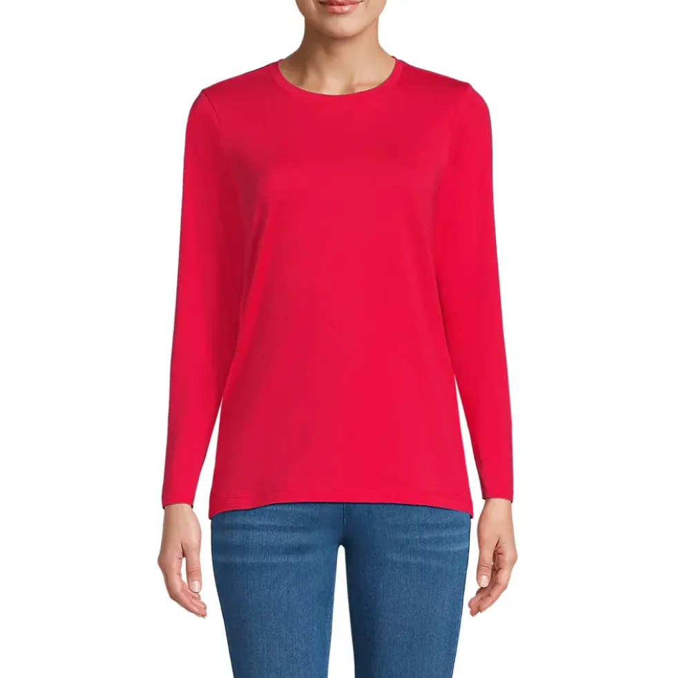 Supima Cotton Long Sleeve Crewneck T-Shirt