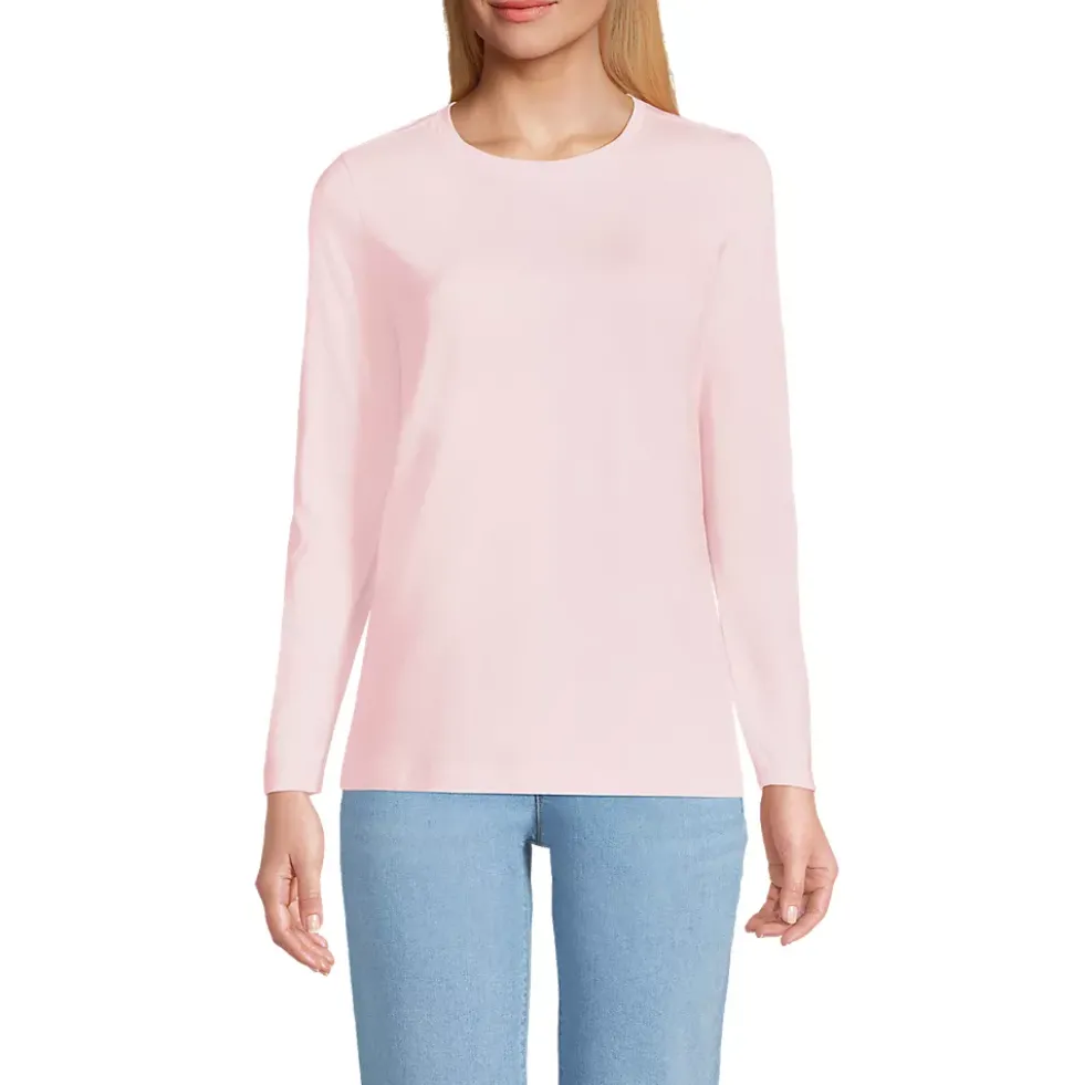 Supima Cotton Long Sleeve Crewneck T-Shirt