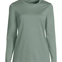 Supima Cotton Long Sleeve Crewneck T-Shirt