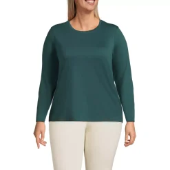 Supima Cotton Long Sleeve Crewneck T-Shirt