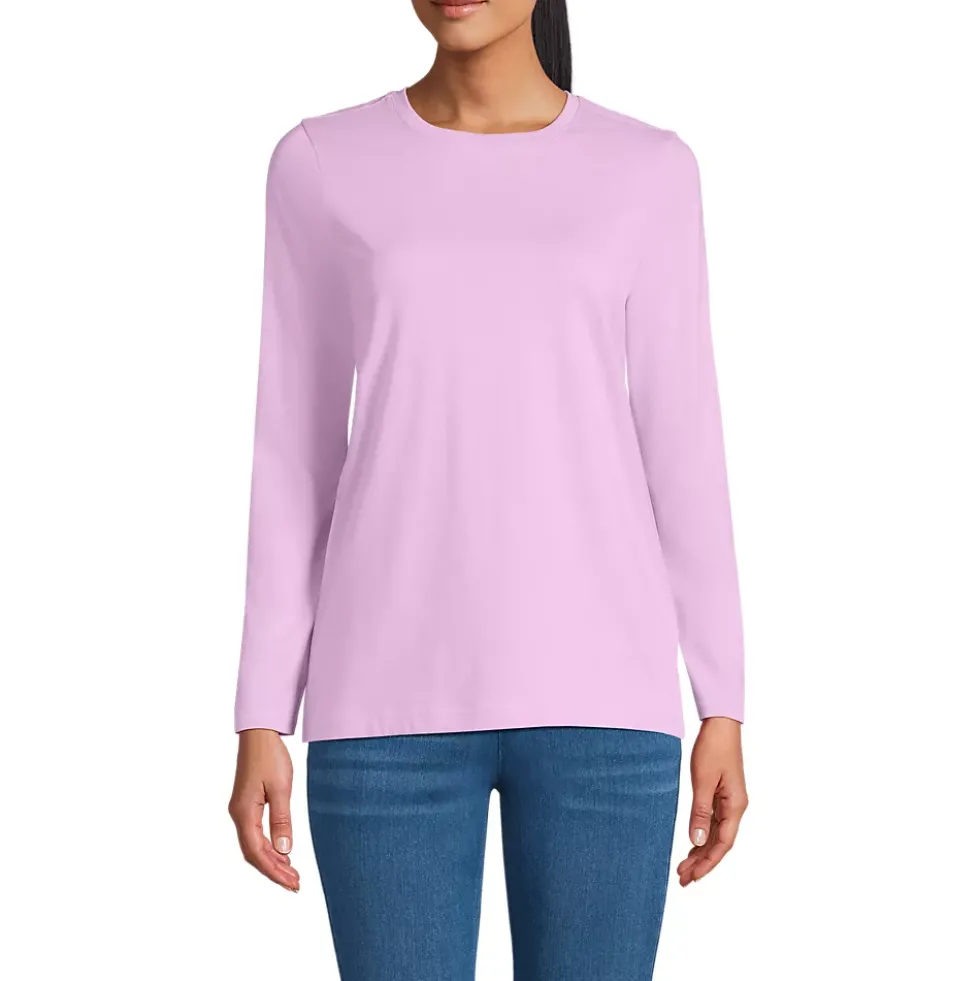 Supima Cotton Long Sleeve Crewneck T-Shirt