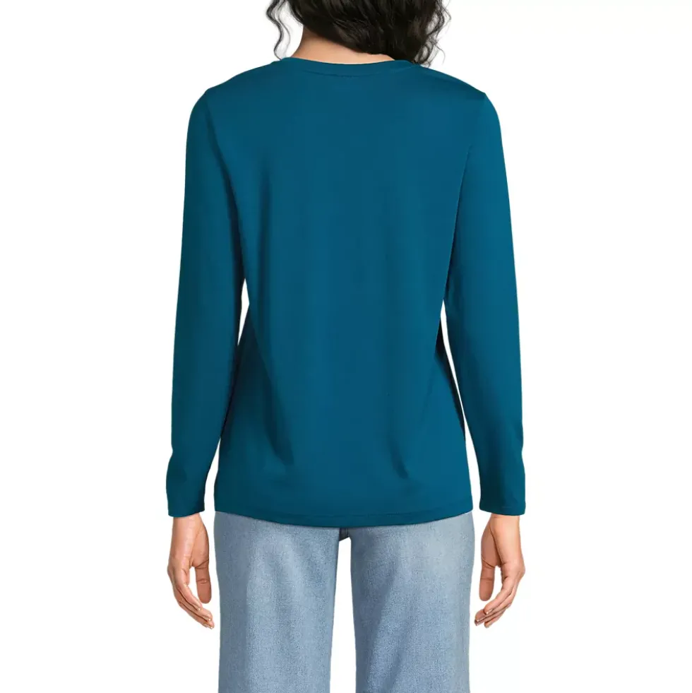 Supima Cotton Long Sleeve Crewneck T-Shirt