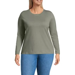 Supima Cotton Long Sleeve Crewneck T-Shirt