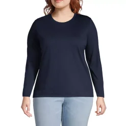 Supima Cotton Long Sleeve Crewneck T-Shirt