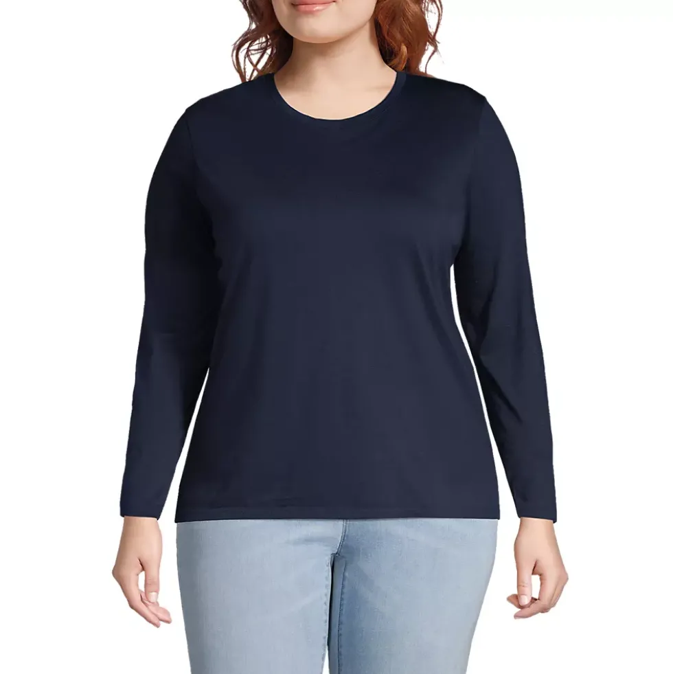 Supima Cotton Long Sleeve Crewneck T-Shirt