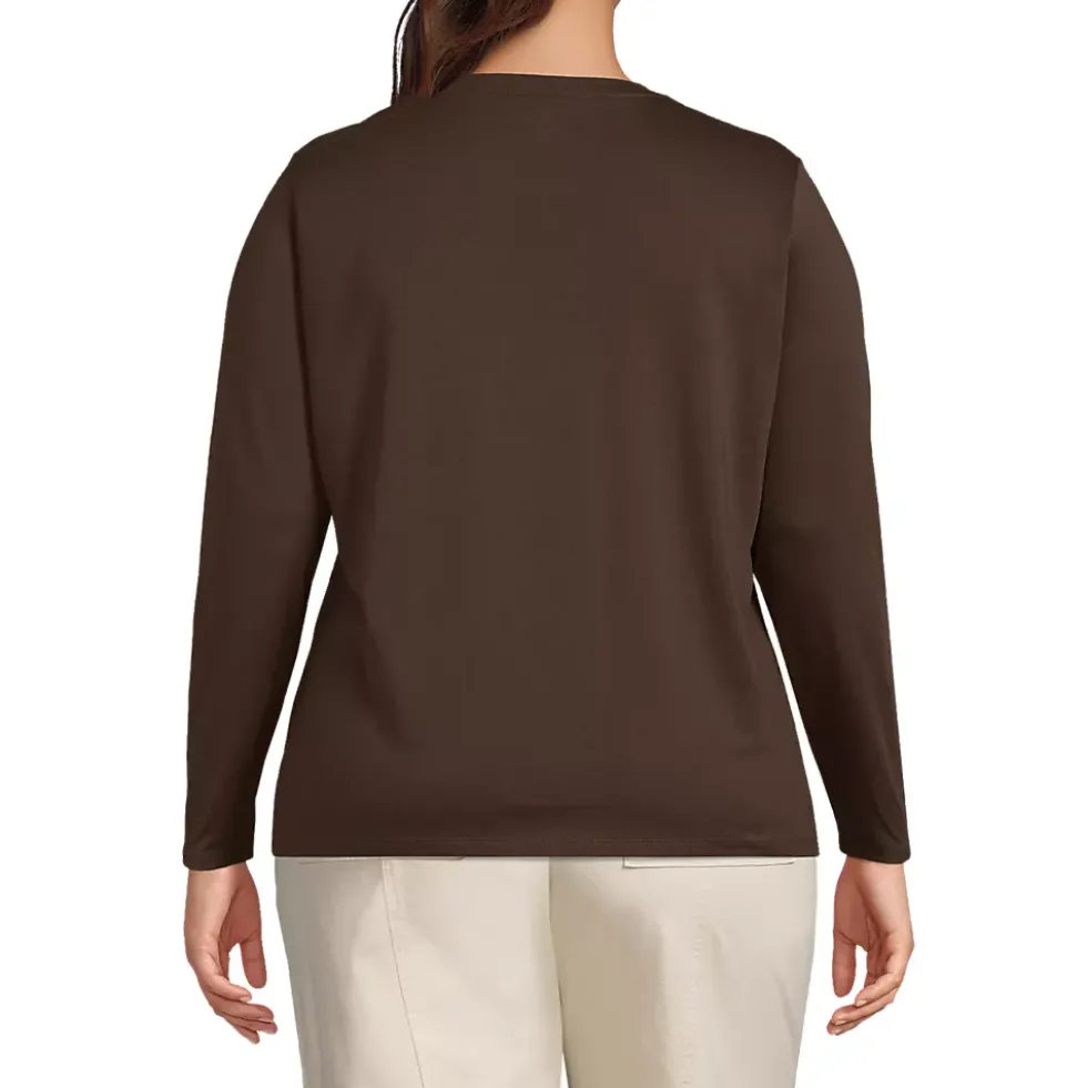 Supima Cotton Long Sleeve Crewneck T-Shirt