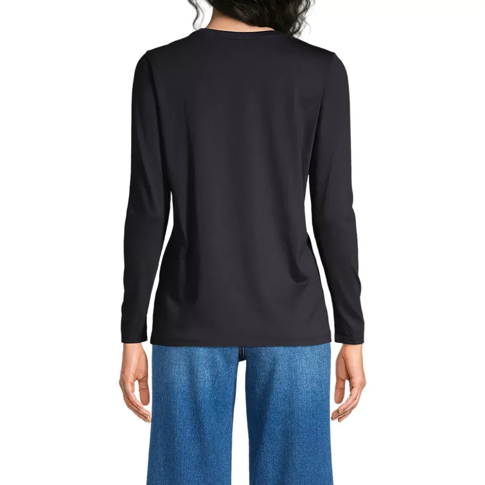 Supima Cotton Long Sleeve Crewneck T-Shirt