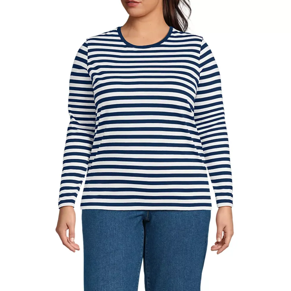 Supima Cotton Long Sleeve Crewneck T-Shirt