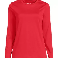 Supima Cotton Long Sleeve Crewneck T-Shirt
