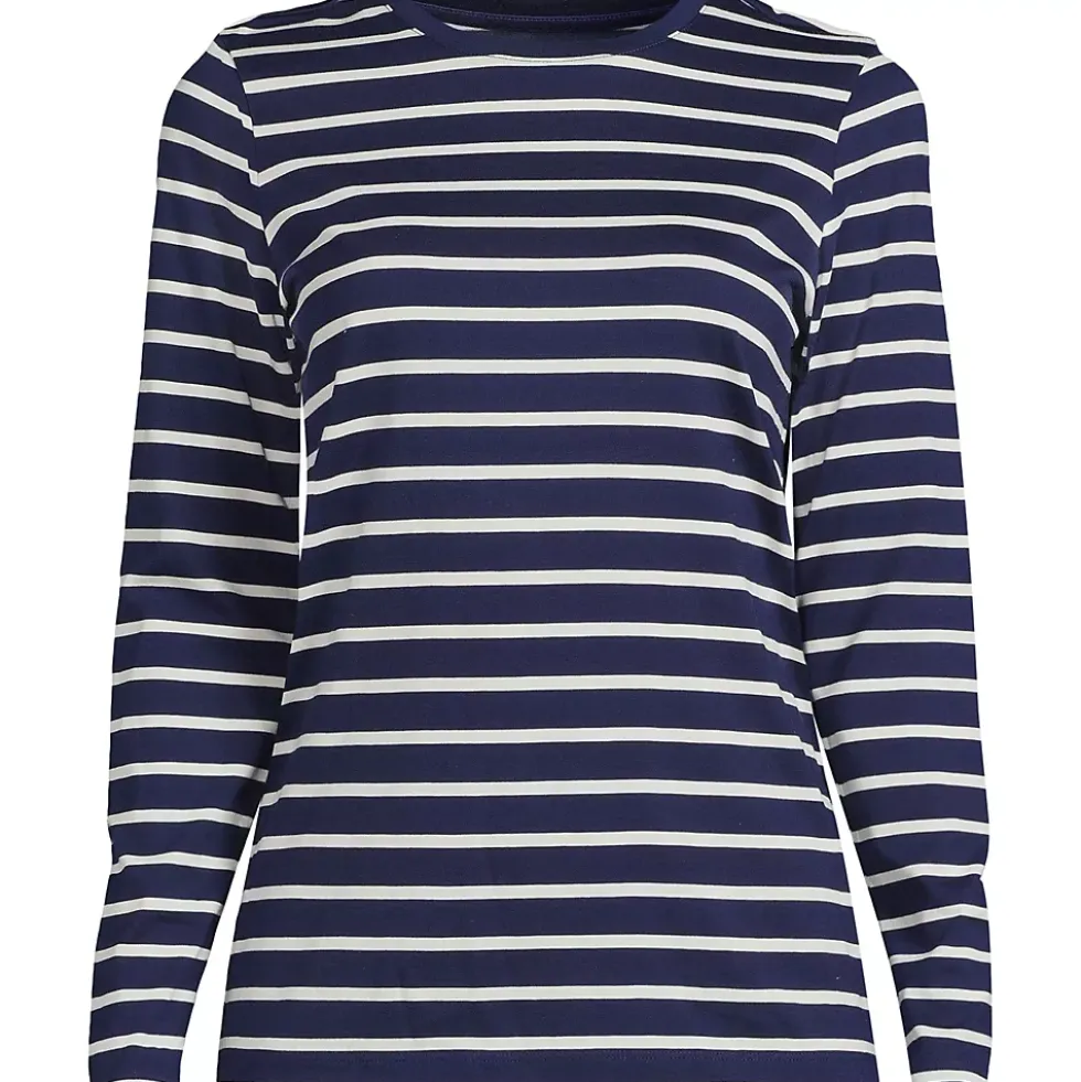 Supima Cotton Long Sleeve Crewneck T-Shirt
