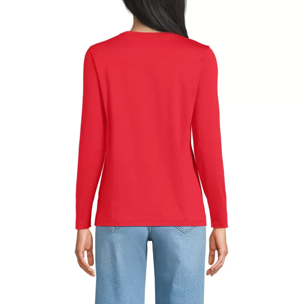 Supima Cotton Long Sleeve Crewneck T-Shirt