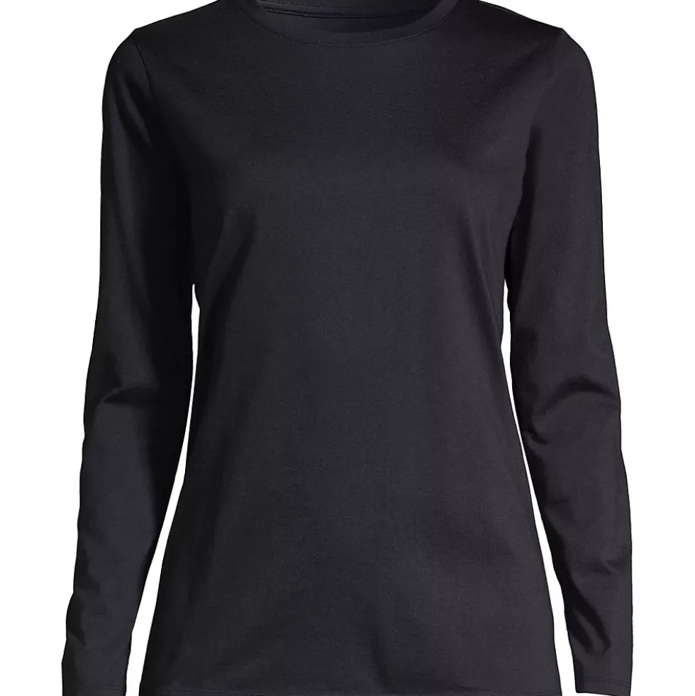 Supima Cotton Long Sleeve Crewneck T-Shirt