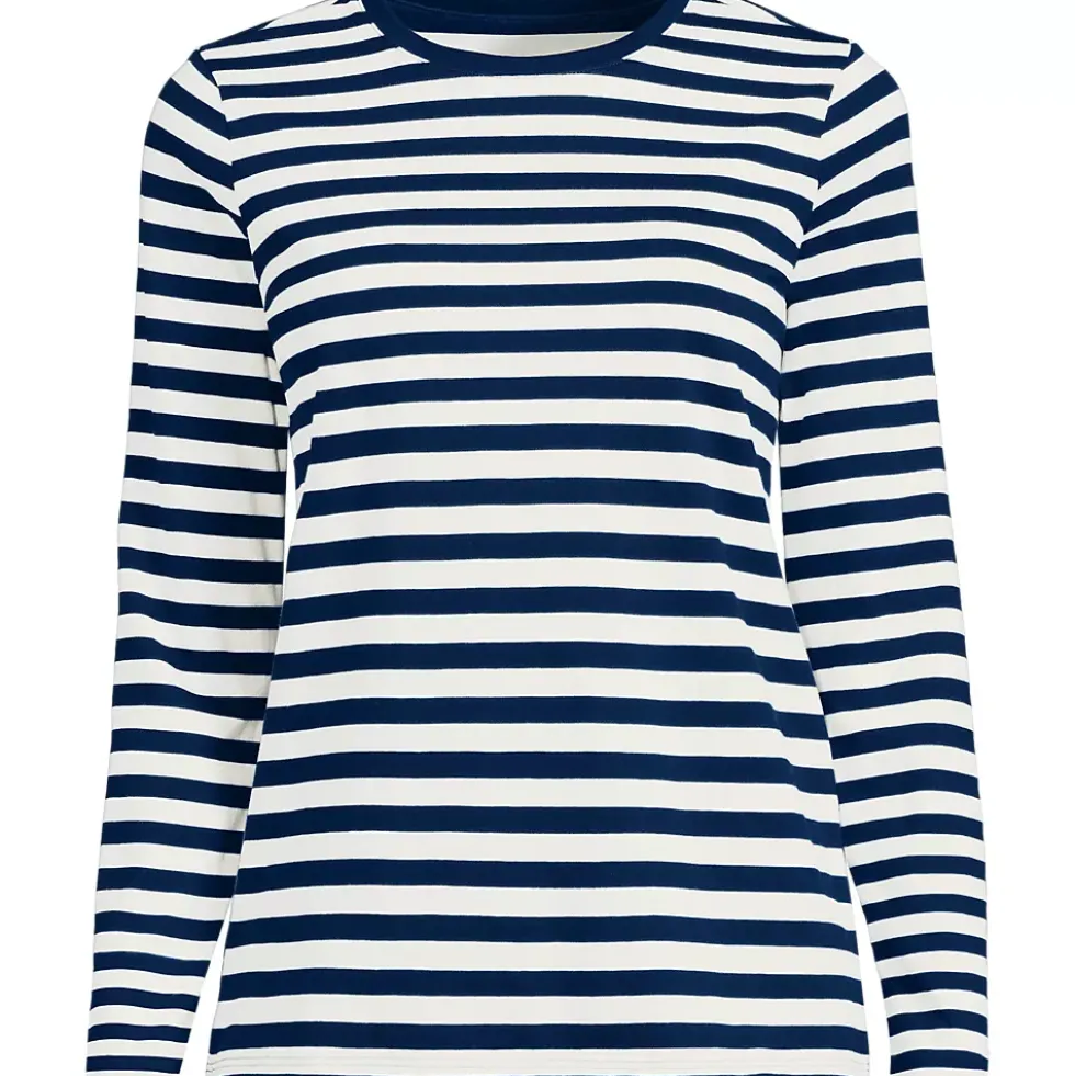 Supima Cotton Long Sleeve Crewneck T-Shirt