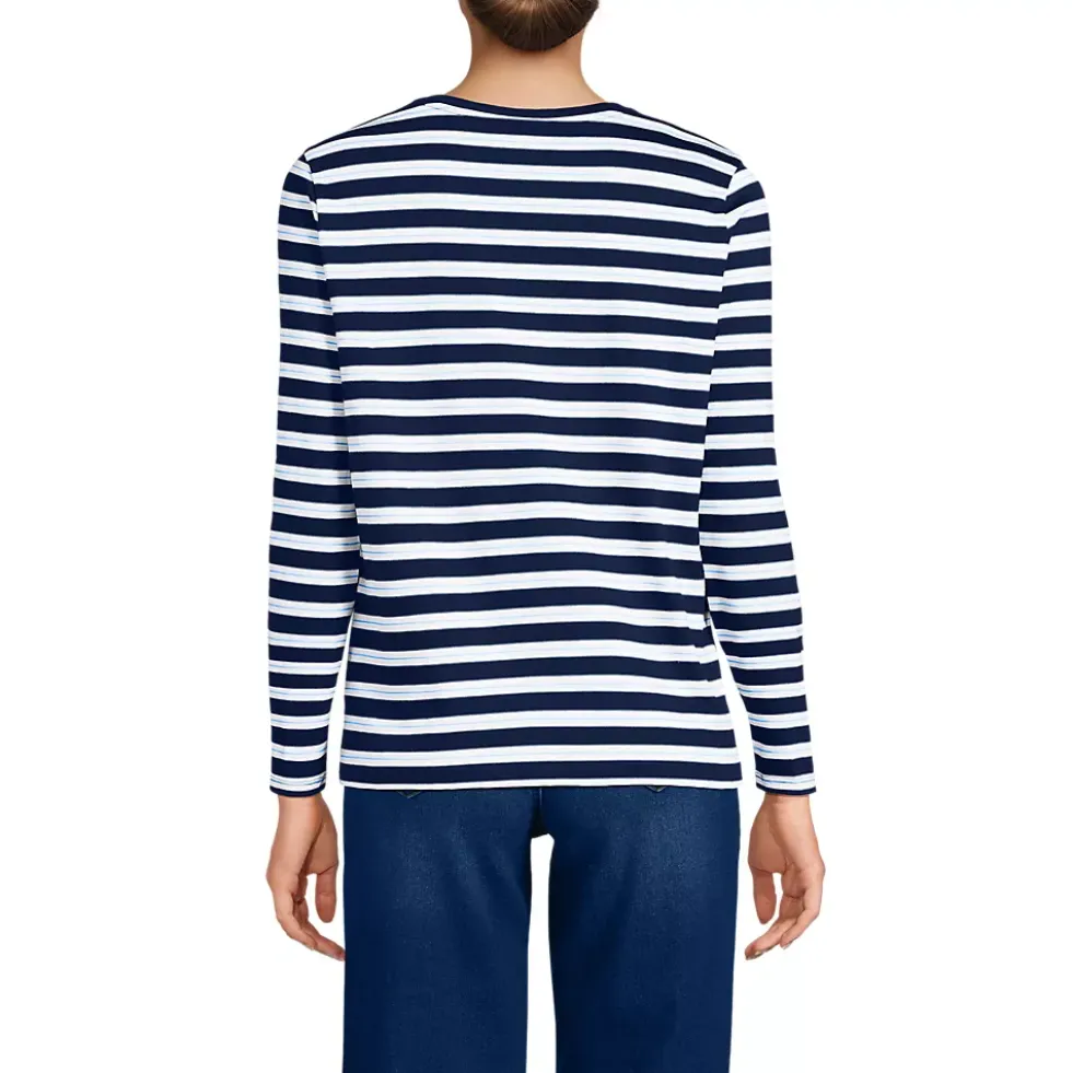Supima Cotton Long Sleeve Crewneck T-Shirt
