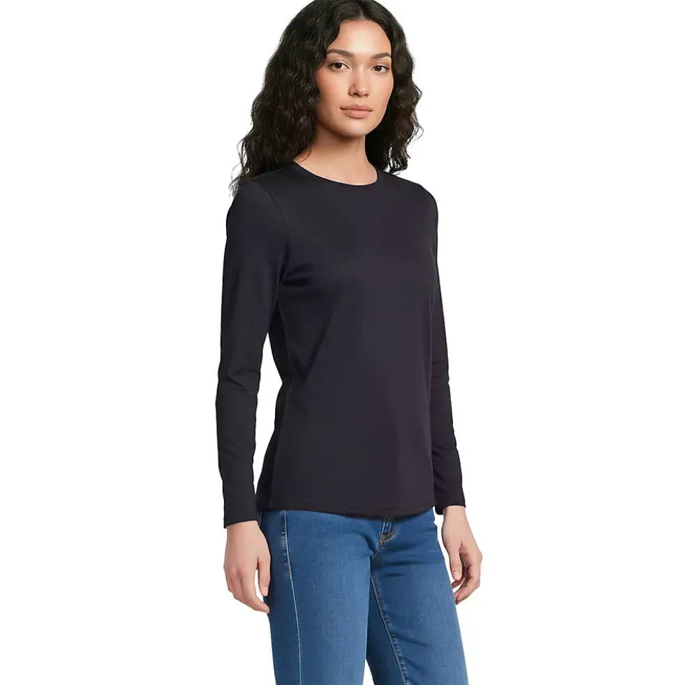 Supima Cotton Long Sleeve Crewneck T-Shirt