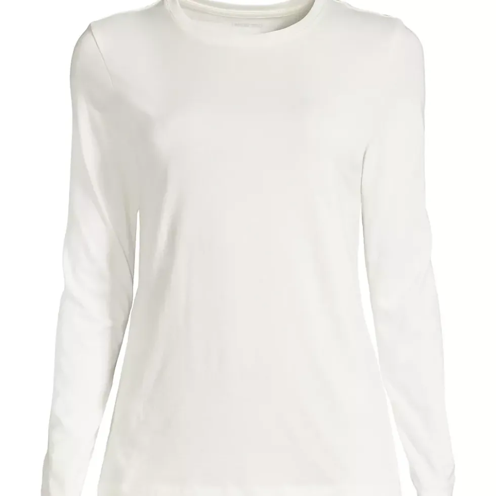 Supima Cotton Long Sleeve Crewneck T-Shirt