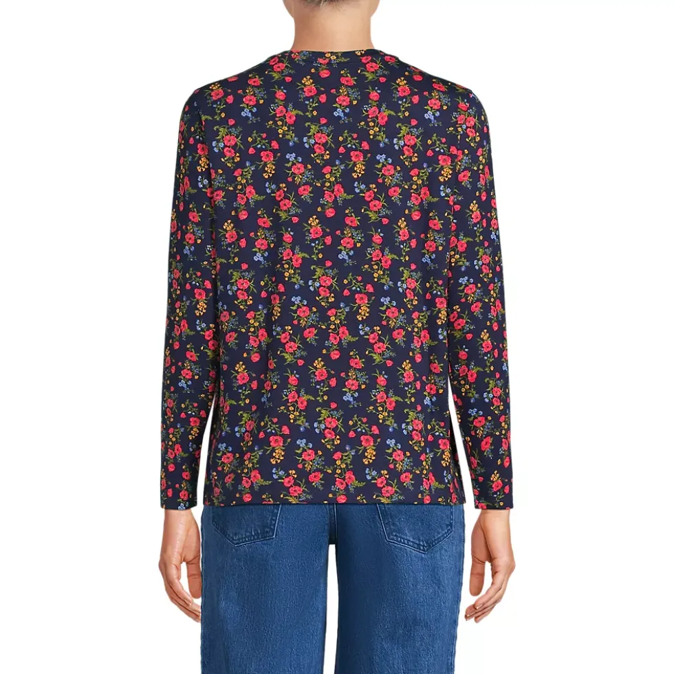 Supima Cotton Long Sleeve Crewneck T-Shirt