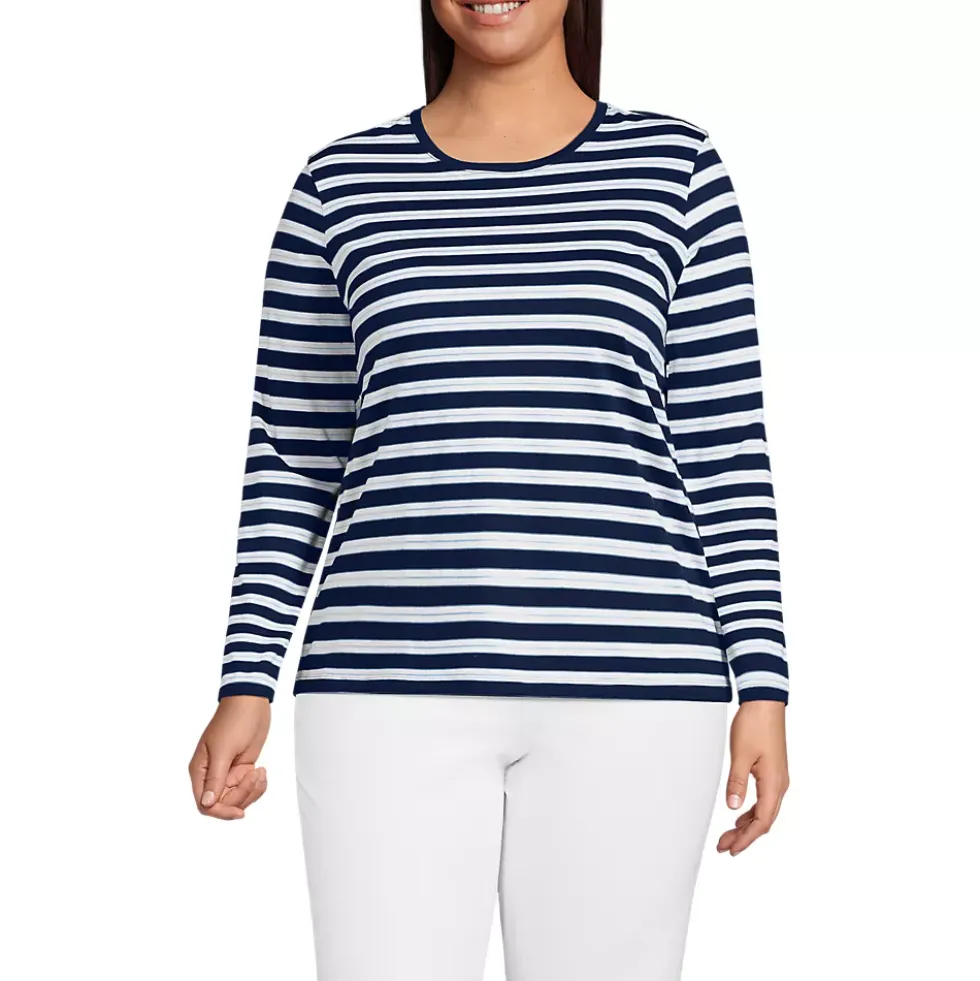 Supima Cotton Long Sleeve Crewneck T-Shirt