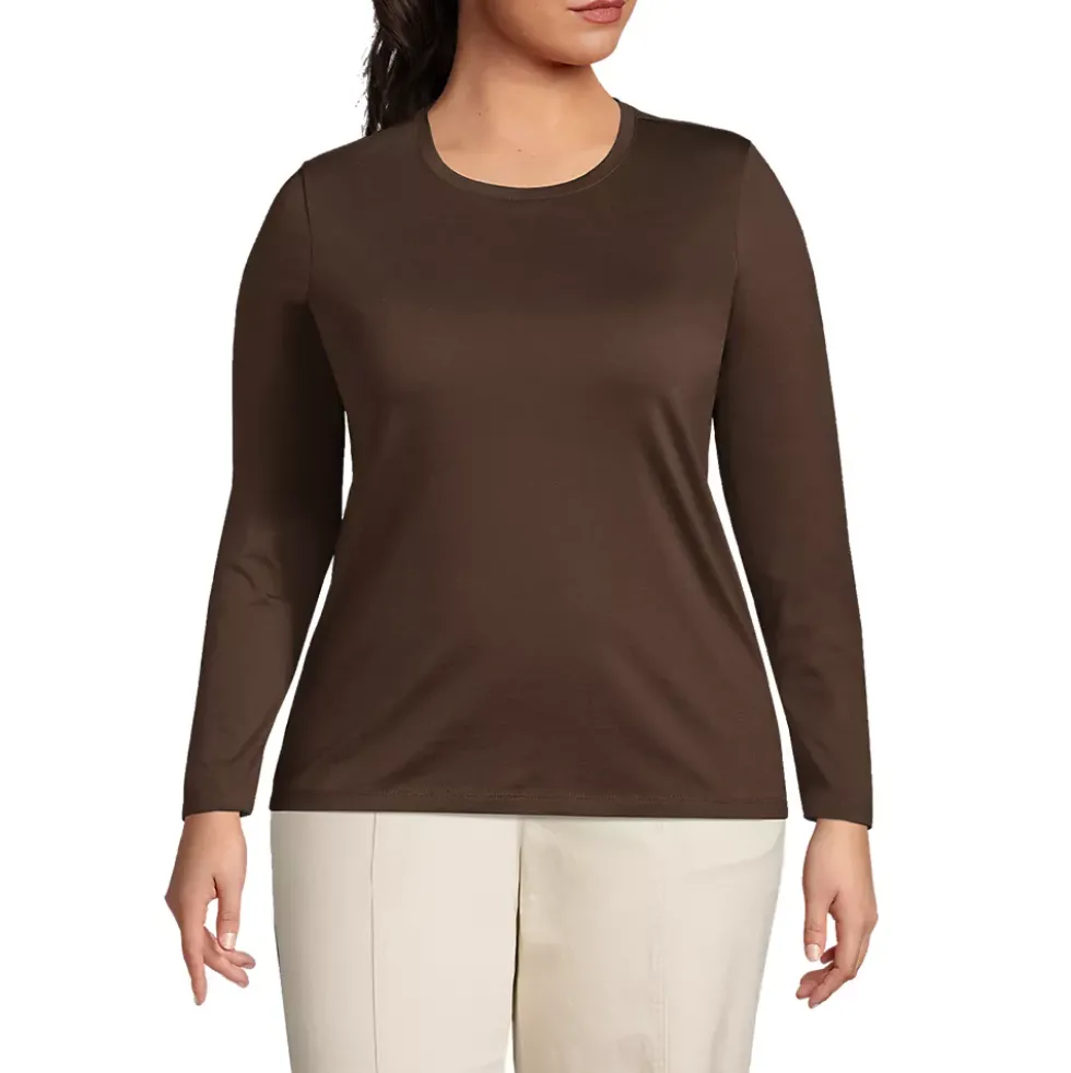 Supima Cotton Long Sleeve Crewneck T-Shirt