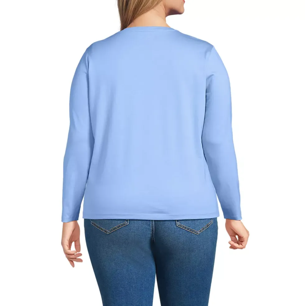 Supima Cotton Long Sleeve Crewneck T-Shirt
