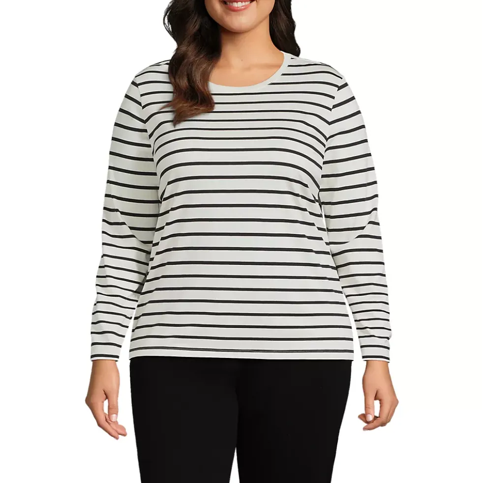 Supima Cotton Long Sleeve Crewneck T-Shirt